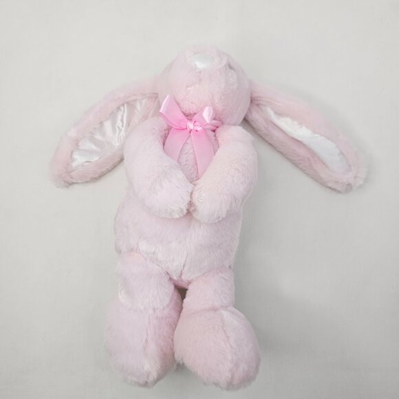 The Petting Zoo Pink Bunny Plush Rabbit Easter Embroidery Eyes Stuffed Animal - Picture 6 of 10